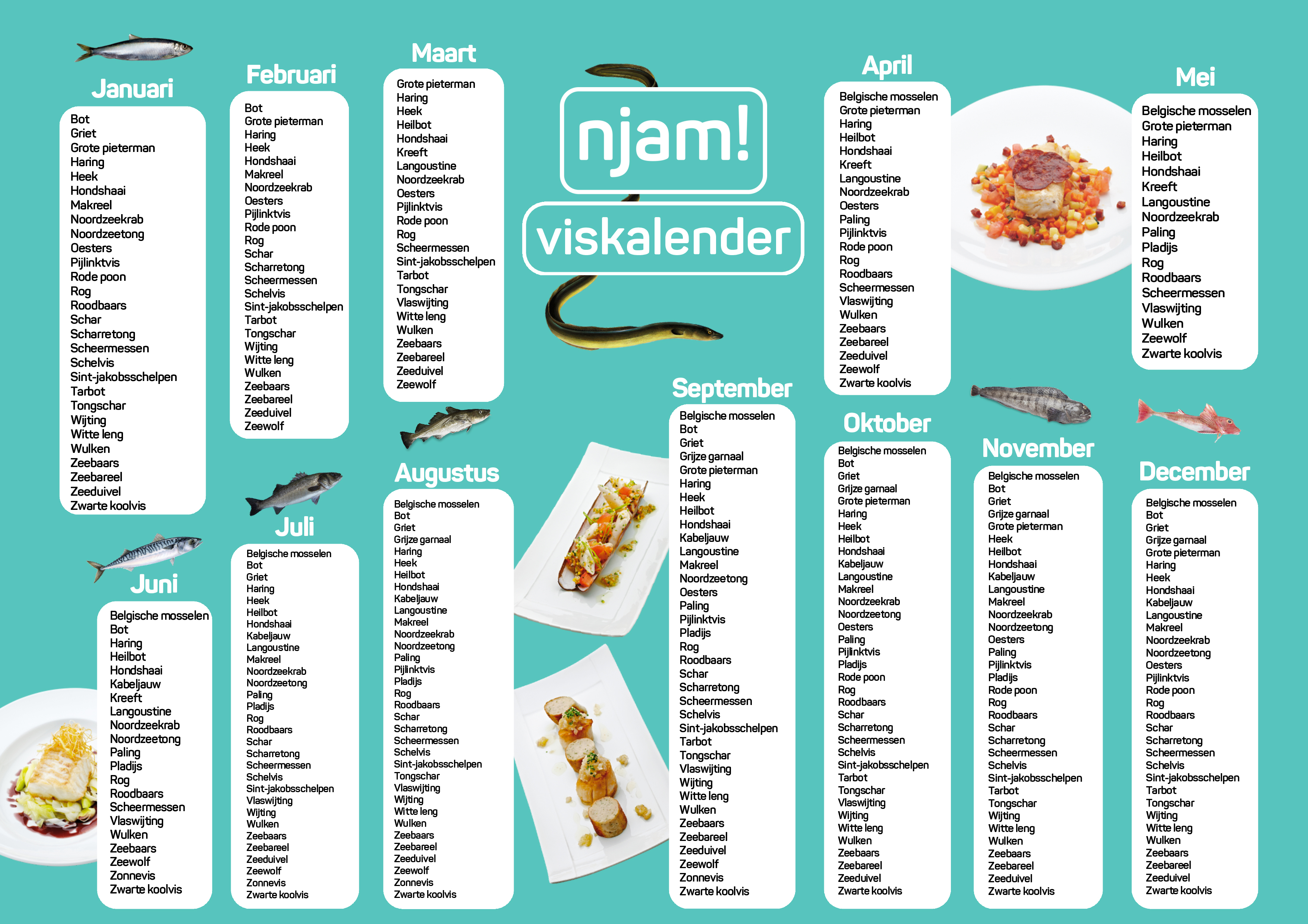 Viskalender - Njam : De beste visgerechten van Johan Segers