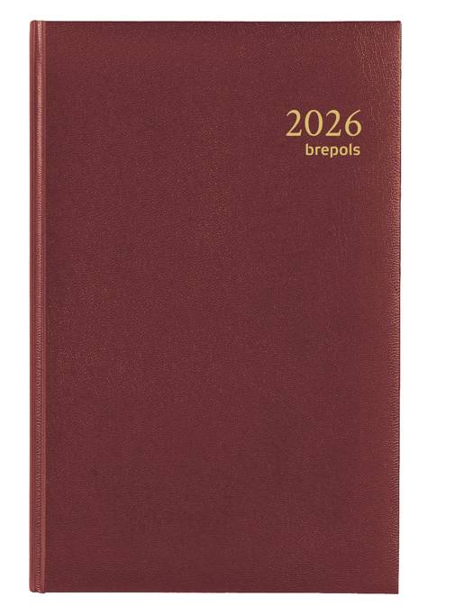 Brepols agenda 2019 Saturnus Luxe Lima 4-talig met dagoverzicht en halfuurindeling (07:00-21:00u). Gebonden agenda met wit papier en scheurhoekjes in een stevige kunstlederen omslag op formaat 13,3 x 20,8 cm.