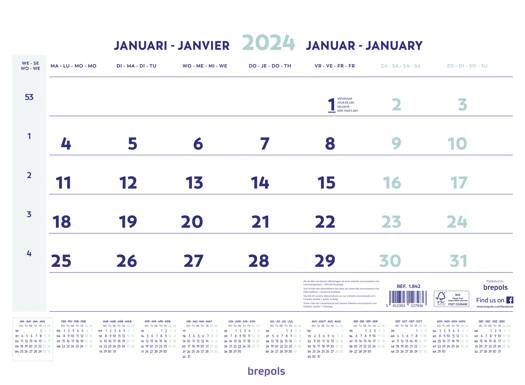 Brepols Maandkalender 2018