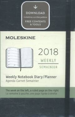 Moleskine agenda 2018 weekly notebook - Pocket in soepele kunststof omslag