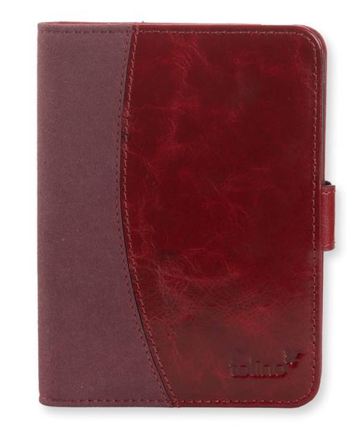 Lederen hoes e-reader tolino vision 2 rood