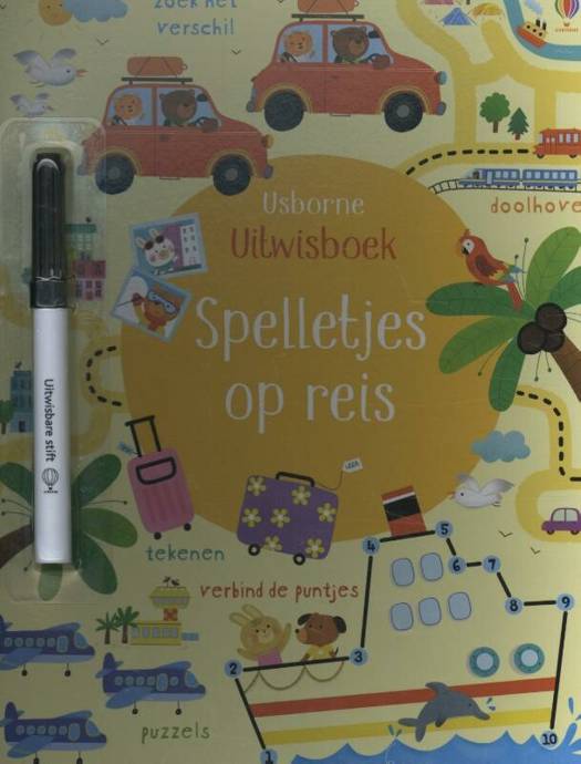 Uitwisbaar reis- en spelletjesboek