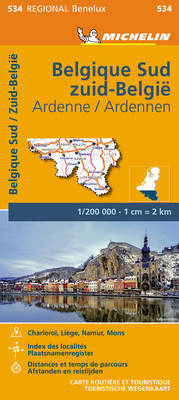 BELGIQUE SUD ARDENNES / ZUID BELGIE ARDENNEN 11534 CARTE ' REGIONAL ' MICHELIN KAART
