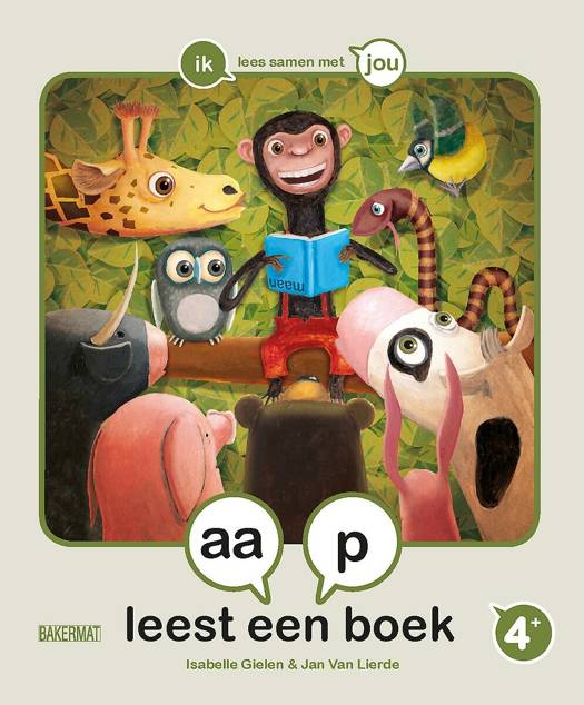 Aap leest een boek